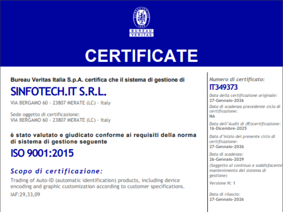 Sinfotech Achieves ISO 9001:2015